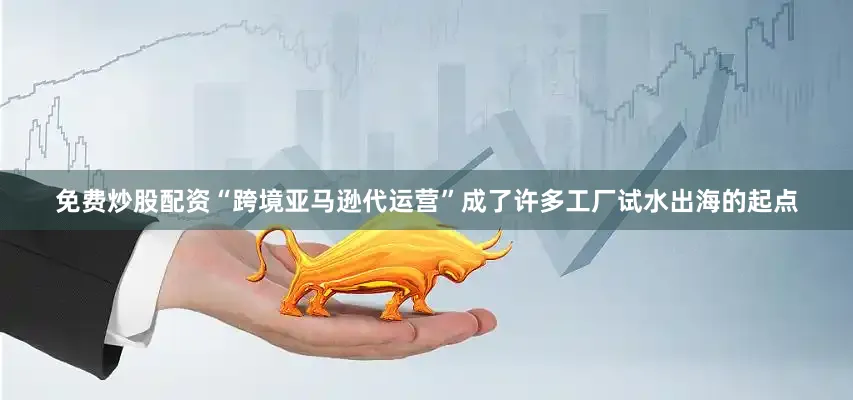 免费炒股配资“跨境亚马逊代运营”成了许多工厂试水出海的起点