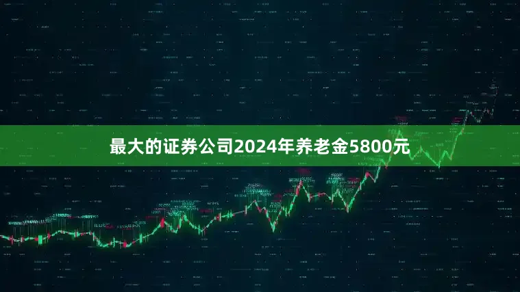 最大的证券公司2024年养老金5800元